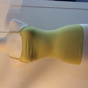 Small Lime Green / Yellow BRA TOP Racerback Cami Tank Top